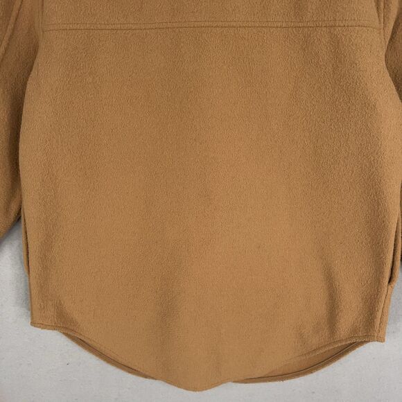 Joie Jacket Womens Large Camel Fleece Shirt Shacket Cozy Soft Minimal Neutral - Picture 9 of 15